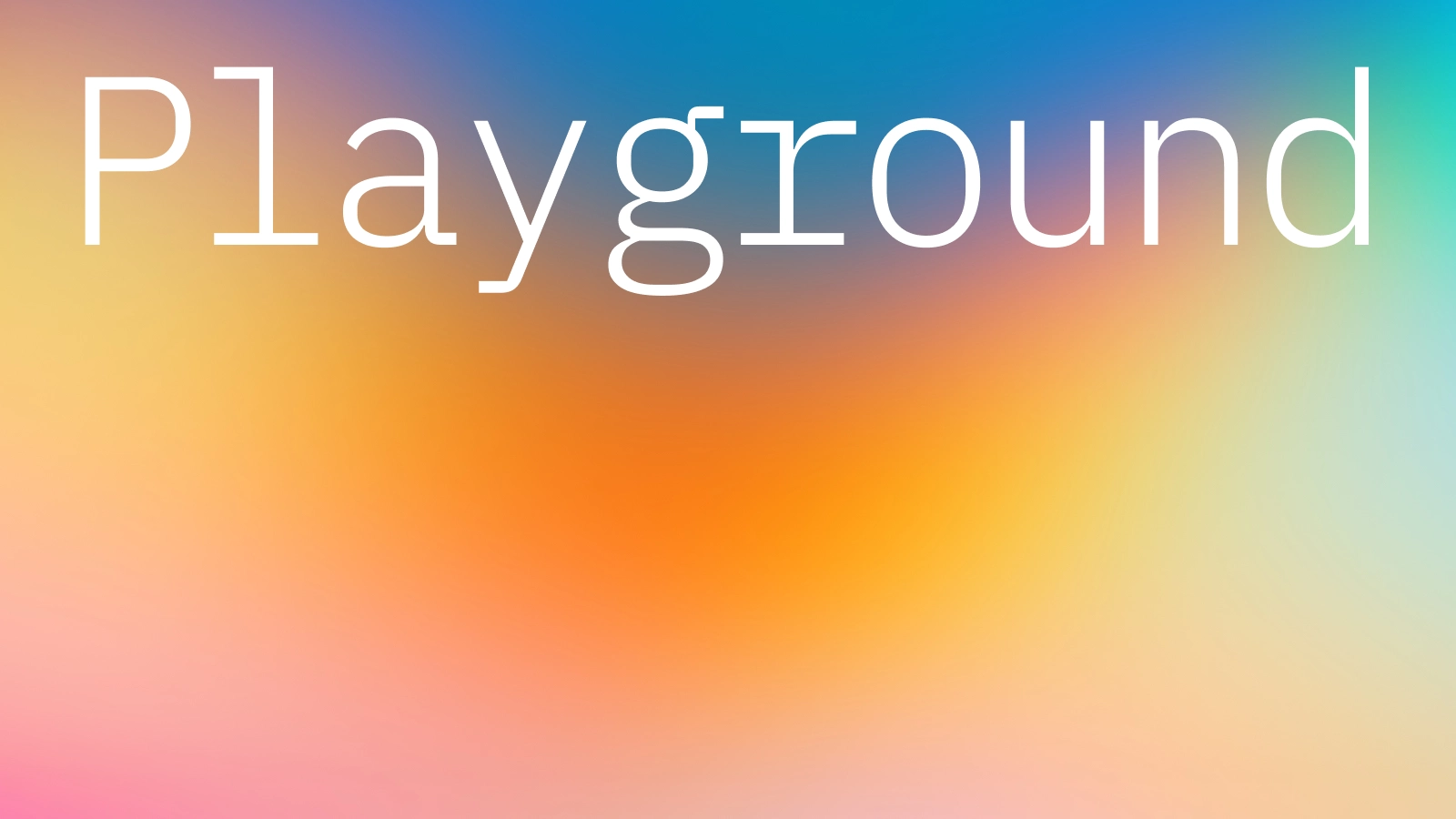 Text Playground with gradient background